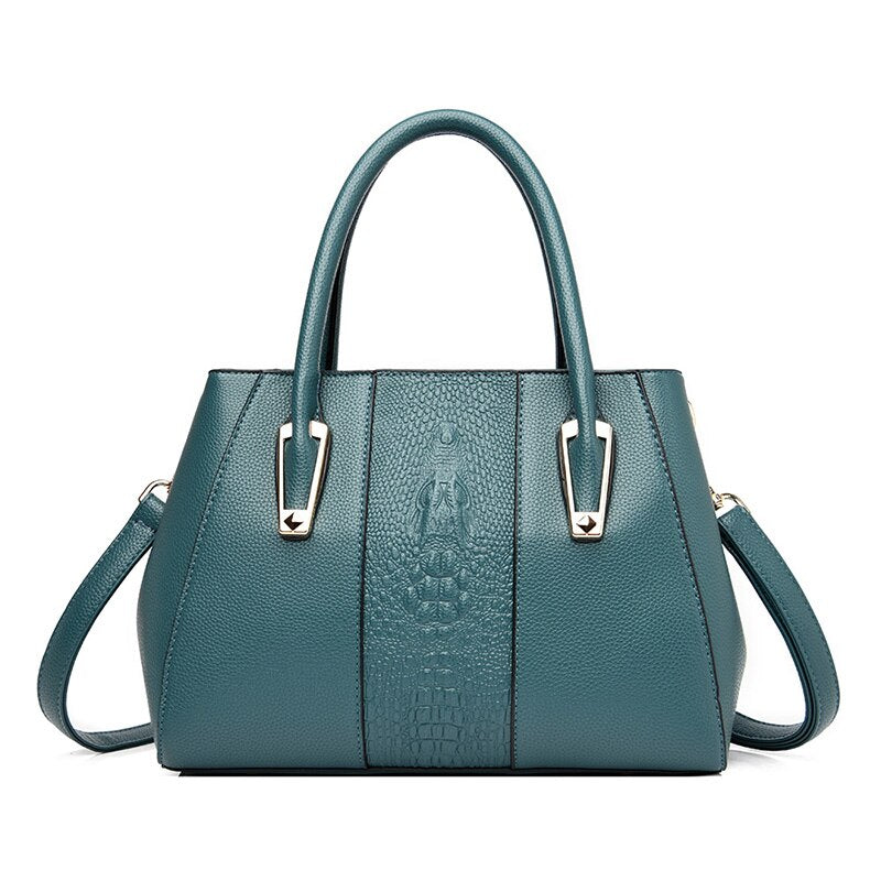 New Crocodile Pattern Women's Handbags Soft Leather Shoulder Bag Designer Brand Women's Crossbody Bag Large-capacity Travel Bag