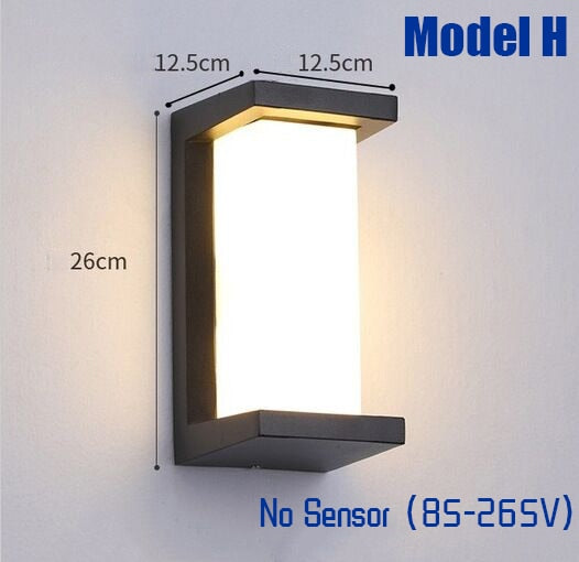 Led Outdoor Wall Light Waterproof IP65 Motion Sensor Led Outdoor Lighting Porch Lights Balcony Garden Lights Outdoor Wall Lamp