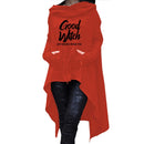 Letter Letters Print Hoodies für Frauen Lange Unregelmäßige Sweatshirts Hoodies Kawaii Femmes Casual 2021 Printing Clothings Street