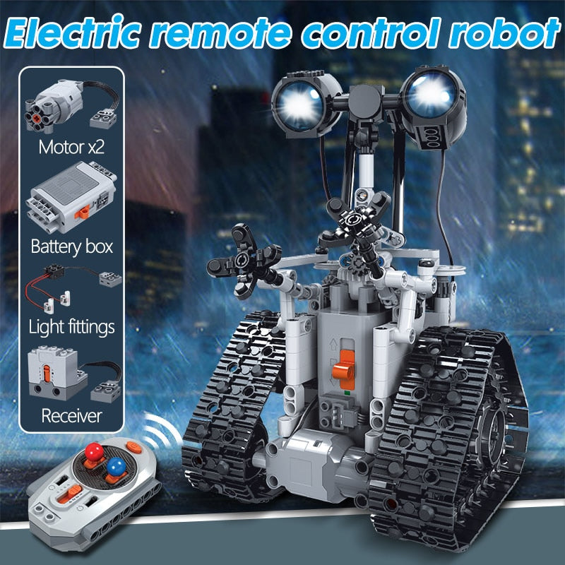 ZKZC 408 Uds ciudad creativa de alta tecnología RC Robot bloques de construcción eléctricos Control remoto Robot inteligente ladrillos juguetes para niños
