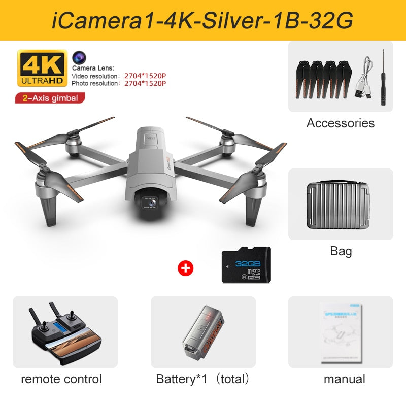 2022 nuevo GOD GPS Drone 4K HD Cámara gps 5G Wifi Anti-vibración 2 ejes Gimabal Dron Motor sin escobillas 5KM RC Quadcopter juguete regalos