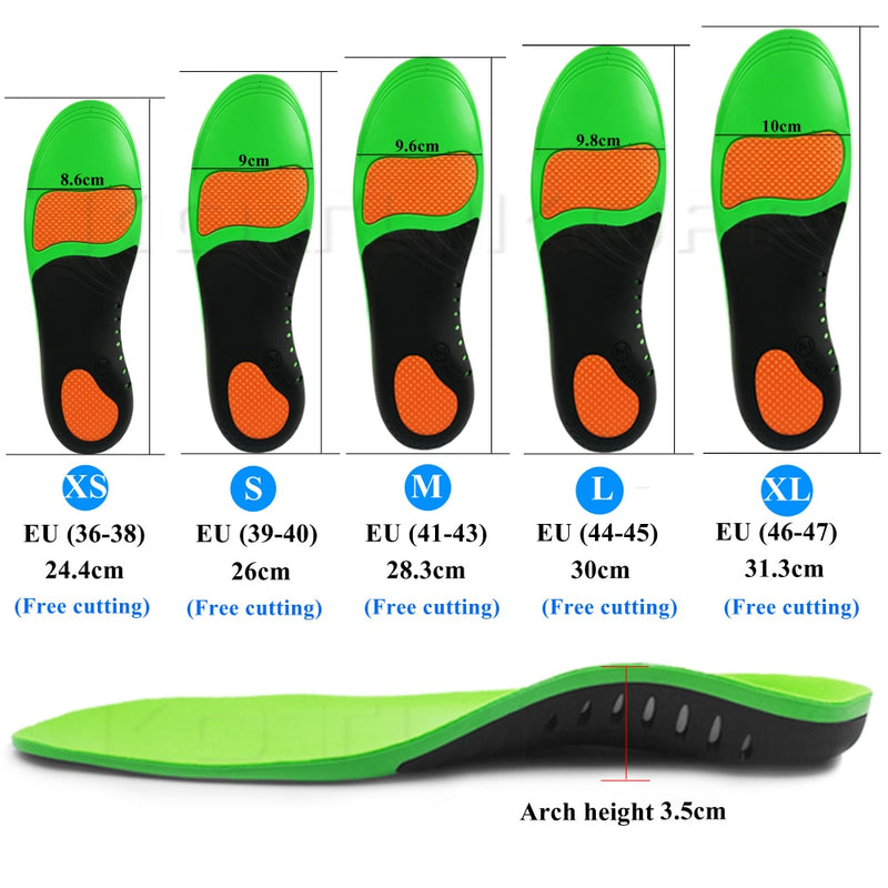 Best Orthopedic Shoes Sole Insoles For Shoes Arch Foot Pad X/O Type Leg Correction Flat Foot Arch Support Sports Shoes Inserts