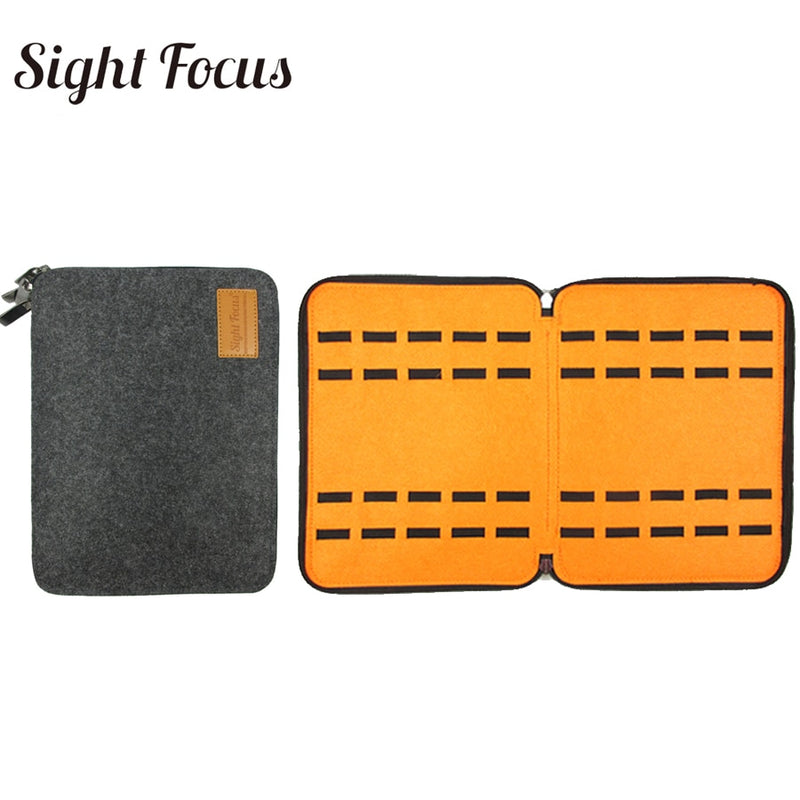 Sight Focus Uhren-Organizer-Box aus Filz mit 40 Fächern, Grau, Uhren-Aufbewahrungstasche, doppellagige Uhrenarmband-Organizer-Halterungstasche