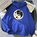 Beliebte japanische Manga Death Note L·Lawliet Hoodies Herren Anime Hoody Mode Streetwear lose übergroße Sweatshirts Fleece-Kleidung
