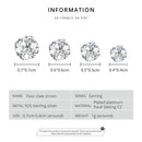 bamoer HOT SALE Basic Wedding Stud Earrings Solid Silver 925 Clear Cubic Zirconia Women Statement Earrings BSE166