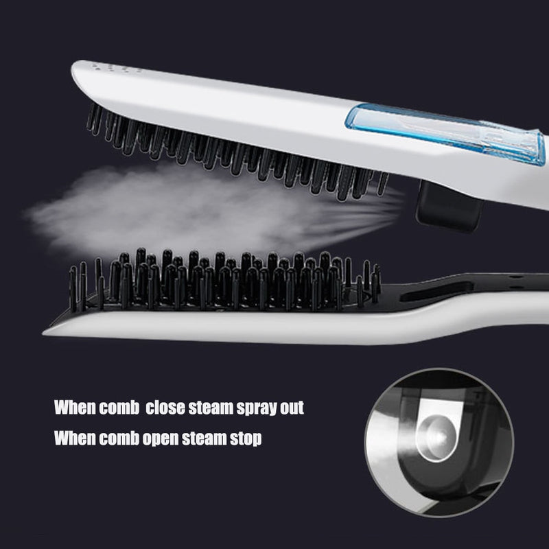 Steam Hair Straightener Brush Vapor Professional Hair Straightening Brush Moisturizing Care Hair Straightening Irons Comb