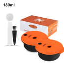 IFilas180/60 ml nachfüllbare Espresso-Kaffeemaschinen-Kapseln für BOSCH-Maschine Tassimo wiederverwendbare Filterkaffeekapseln, umweltfreundlich