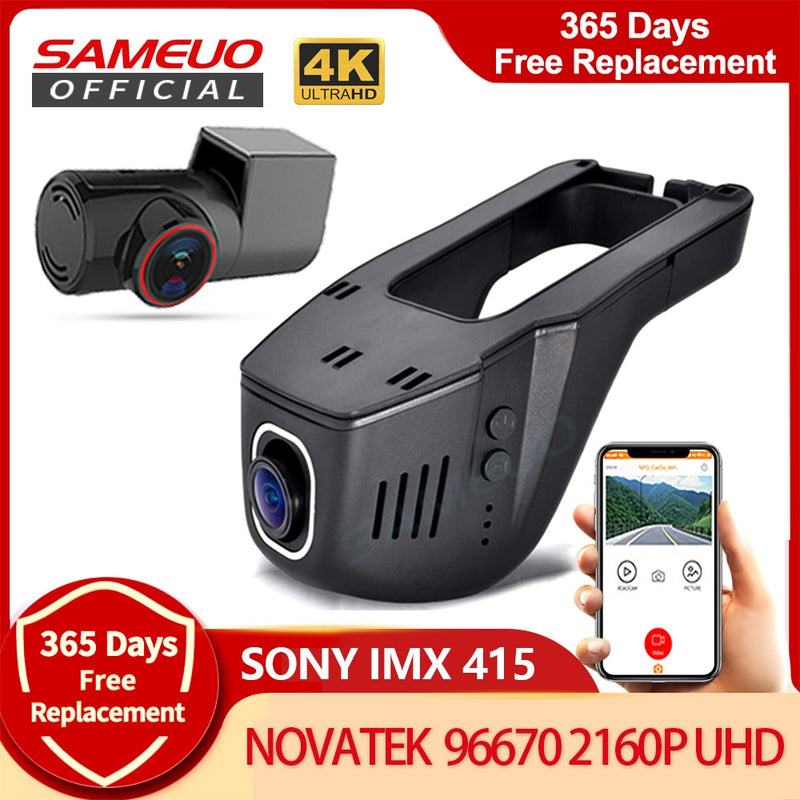 Sameuo U680Pro cámara de salpicadero 4K vista trasera Auto Dashcam para cámara de coche 2160P grabadora de vídeo inversa Dvr WIFI 24H Monitor de aparcamiento