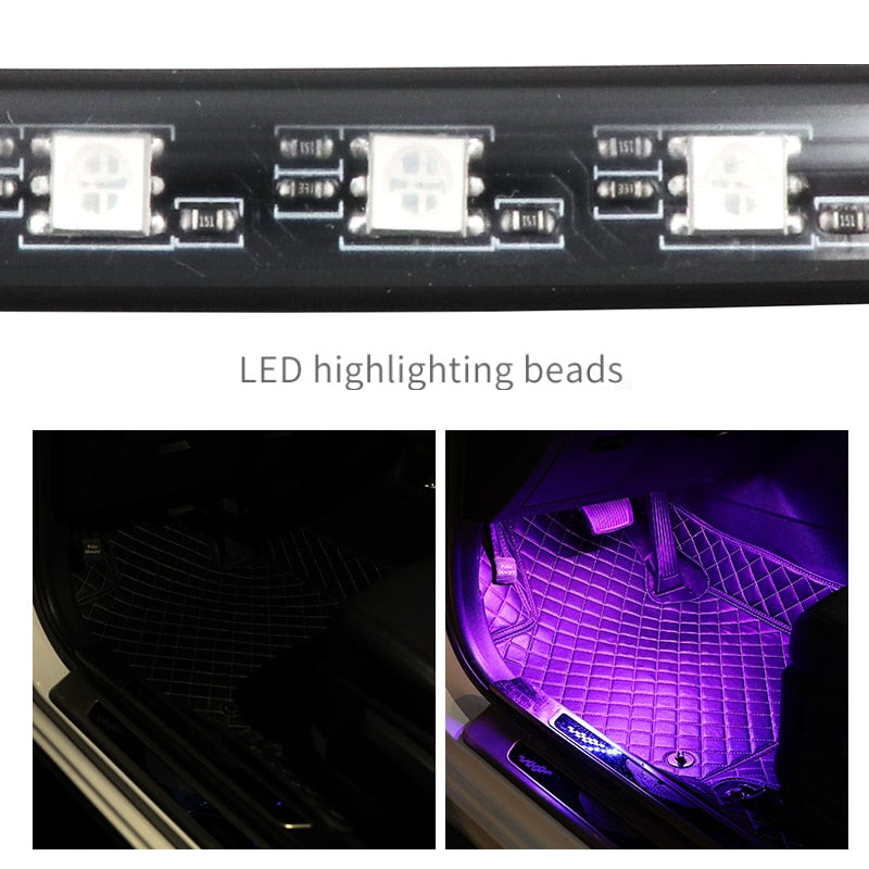 Niscarda LED Car Foot Light Lámpara ambiental con control remoto Múltiples modos Luces decorativas interiores automotrices