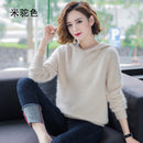 2021 Spring Winter 100% Mink Cashmere Sweater Women Knitted Hooded Warm Lady's Grade Up Jumpers and Pullovers Soft Warm Tops