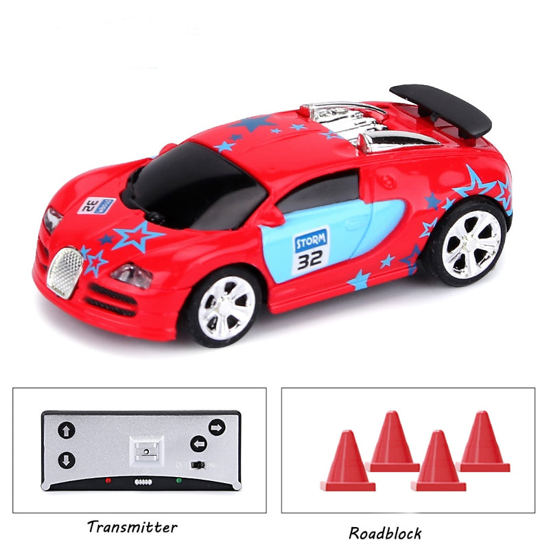 1:58 Remote Control MINI RC Car Battery Operated Racing Car PVC Cans Pack Machine Drift-Buggy Bluetooth radio Controlled Toy Kid