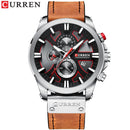 CURREN Fashion Chronograph Clock Men Leather Watch Casual Sport Watches for Men Quartz Wristwatch Relogio Masculino