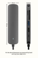USB C Hub Docking Station Aluminium Alloy Type C to USB3.0  4K HDMI SD PD TF for Macbook Pro HP DELL Surface Lenovo Samsung