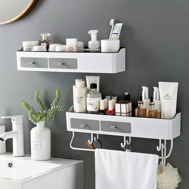 Stanzfreies Badezimmer-Organizer-Rack, Shampoo-Kosmetik-Aufbewahrungsregal, Bad, Küche, Handtuchhalter, Haushaltsartikel, Badezimmer-Accessoires