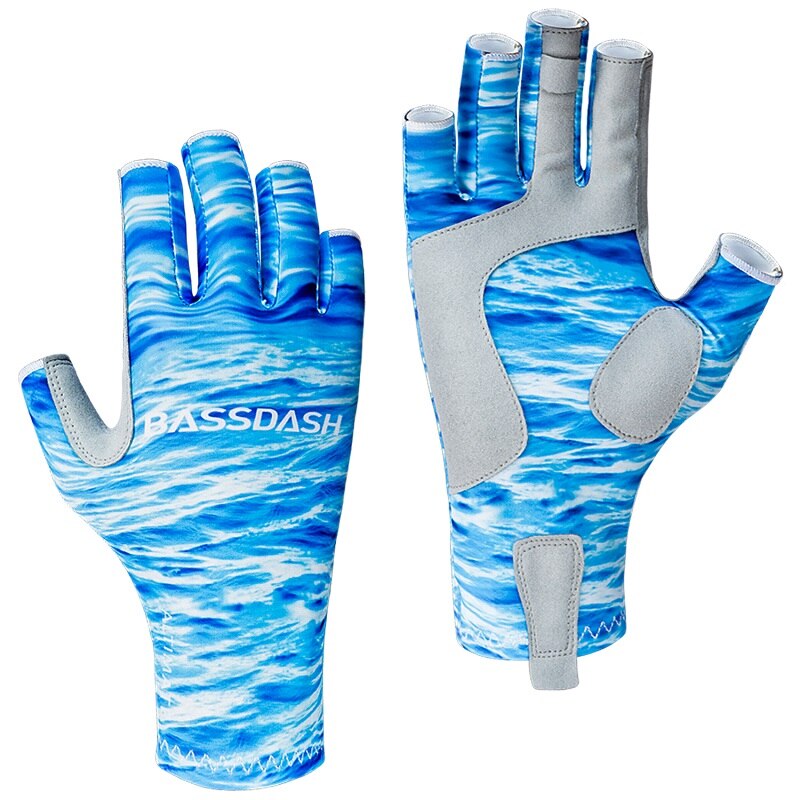 Bassdash ALTIMATE Protección solar Guantes de pesca sin dedos UPF 50+ Guantes UV para hombres y mujeres para kayak Remo Senderismo Ciclismo