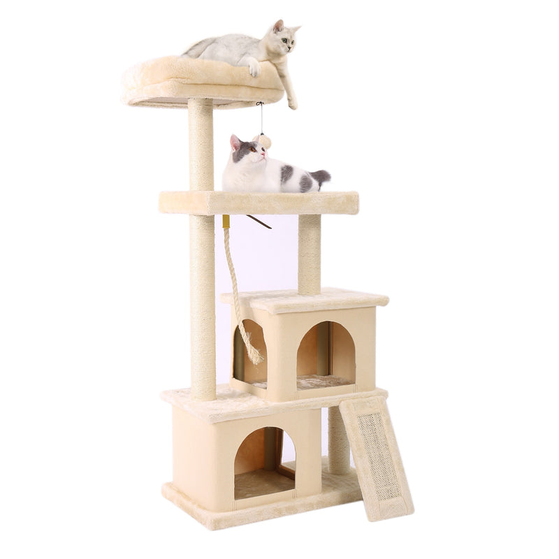 Wood Cat Tree Cats Multi Floor Large Play Tower Sisal Scratching Post Kitten Furniture Activity Centre  Condo Playhouse Dang toy