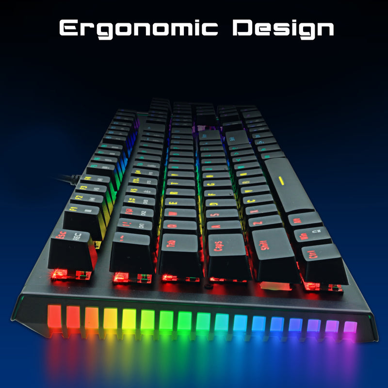 ZUOYA Game Mechanische Tastatur LED-Hintergrundbeleuchtung Anti-Ghosting Blau/Rot/Schwarz Schalter kabelgebundene Gaming-Tastatur Russisch/Englisch für Laptop