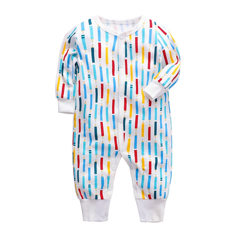 Baby Clothes Autumn 2021 Newborn Baby Pure Cotton Long-sleeved Jumpsuit Romper 3-24M Baby Boy&Girl Clothing