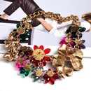 Statement Premium Halskette Zubehör Hochwertige handgemachte Mode Bunte Kristalle Strass Halsketten Schmuck für Frauen