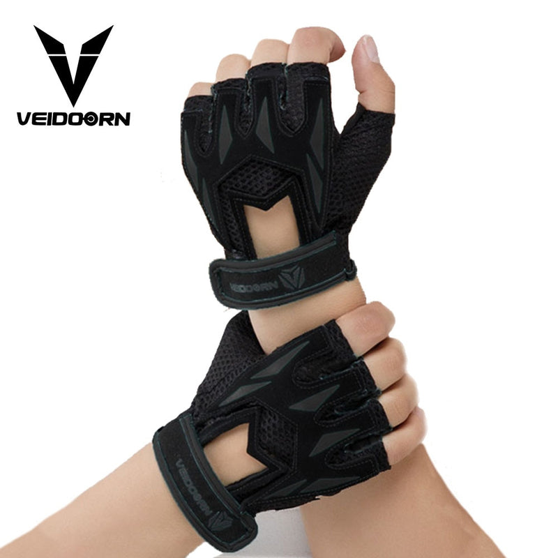 Veidoorn Professional Weight Lifting Gym Gloves Breathable Exercise Training Sport Gloves Fitness Cycling Workout Women Men Gril