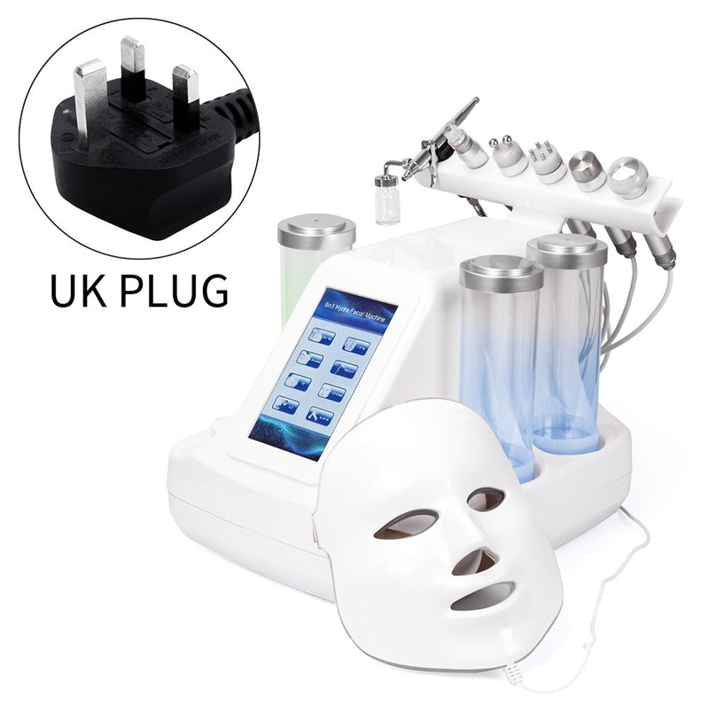 7 en 1 Hydra Dermabrasion Peel Clean Cuidado de la piel BIO Light RF Vacío Cara Limpieza de la piel Hydro Water Oxygen Jet Peel Machine