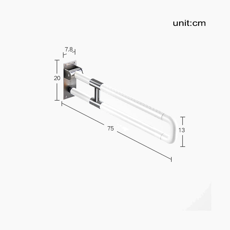 Flip Up Toilet Safety Frame Rail Shower Grab Bar for Elders Senior Kids Care, Bathroom Handrail, Folding Seat, Bath Chair