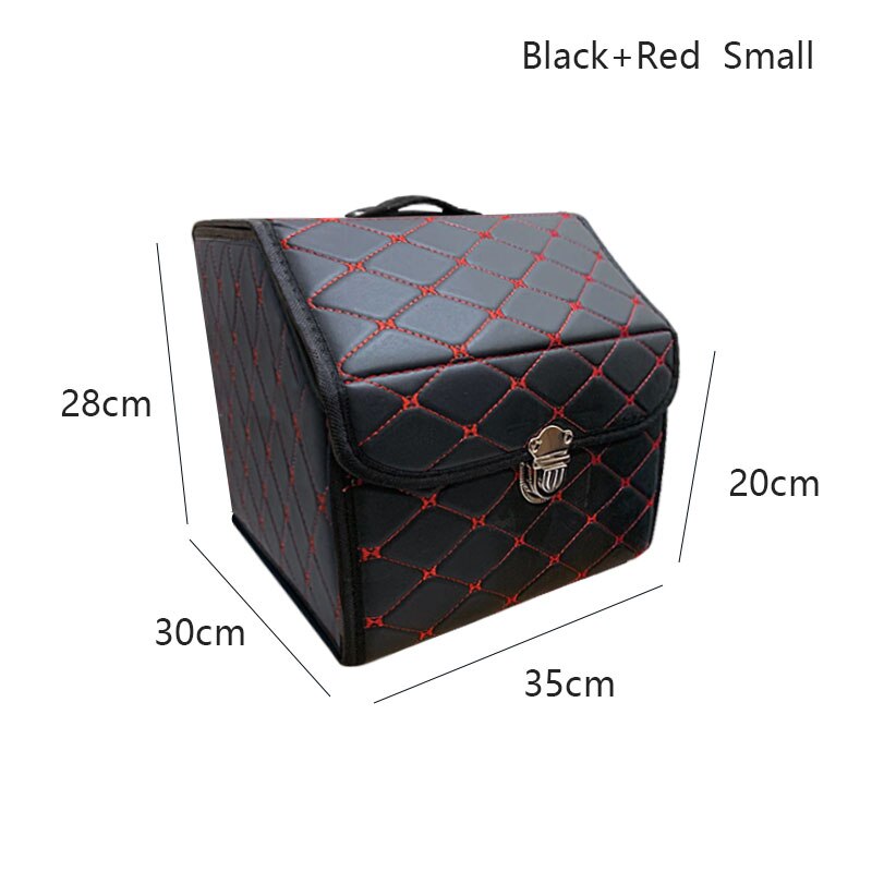 Caja organizadora de maletero de cuero PU AUTOROWN para compras, Camping, Picnic, hogar, garaje, bolsa de almacenamiento, accesorios interiores para automóviles S/M/L