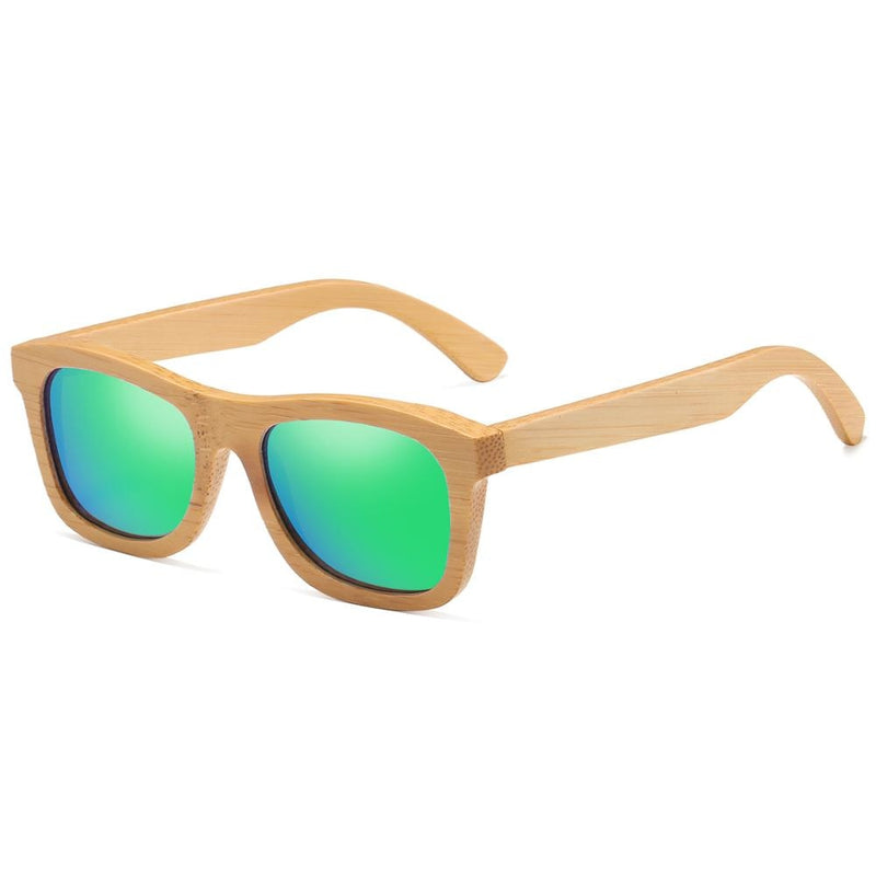 GM Natural Wooden Sunglasses Handmade Polarized Mirror Fashion Bamboo Eyewear sport glasses S1725