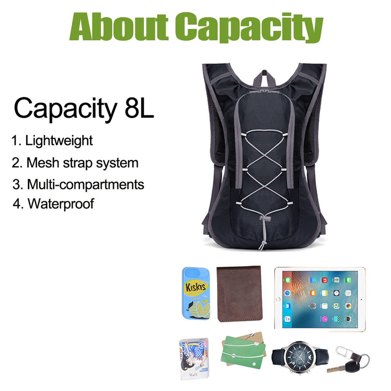 Breathable Ultralight Bicycle Backpack Running Vest Bag Cycling Marathon Portable Hydration Pack Bag option 3L Water Bladder