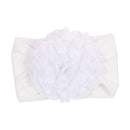 Nishine suave estiramiento satén Rosa flor bebé diadema nudo recién nacido ancho Nylon diademas turbante niñas sombreros niños foto Props