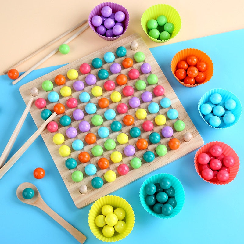 Kids Toys Montessori Wooden Toys Hands Brain Training Clip Beads Puzzle Board Math Game Baby Early Educational Toys For Children