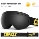 Marca COPOZZ, gafas de esquí profesionales, lentes de doble capa, antiniebla, UV400, grandes gafas de esquí, esquí, Snowboard, hombres, mujeres, gafas de nieve