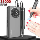 Nail Drill Machine 35000 RPM Rechargeable Nail Gel Polisher for Manicure Machine Electric Nail Drill With Full LCD Display