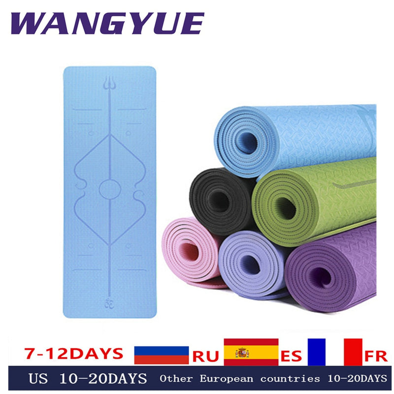 Esterilla de Fitness ampliada de 183cm, esterilla de Yoga para hombres, esterilla de ejercicio para gimnasio, Esterilla, Tapete de Yoga, almohadilla alargada antideslizante para principiantes con bolsa de Yoga