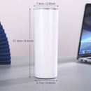 Wholesale 20oz Bulk Sublimation Blank White Skinny Tumbler Stainless Steel Tapered Water Bottle Cups With Lid and Straw