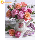 Chenistory Painting By Numbers Kits For Kids Beginner Purple Flower Paints Diy Gift For Modern Home Wall Artwork Room Decors