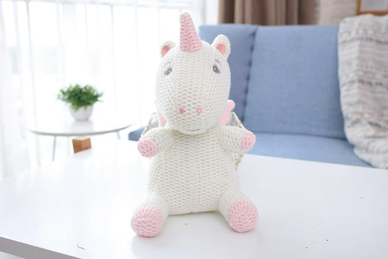 Corea ins caliente conejo elefante unicornio peluche campana lindo bebé muñeca calmante tejido alta calidad regalo de cumpleaños para niños recién nacidos
