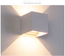 12W LED Wall Lamp Indoor Outdoo Waterproof Light IP65 Adjustable Beam Angle Design Cube LED Bedroom courtyard Porch wall sconce