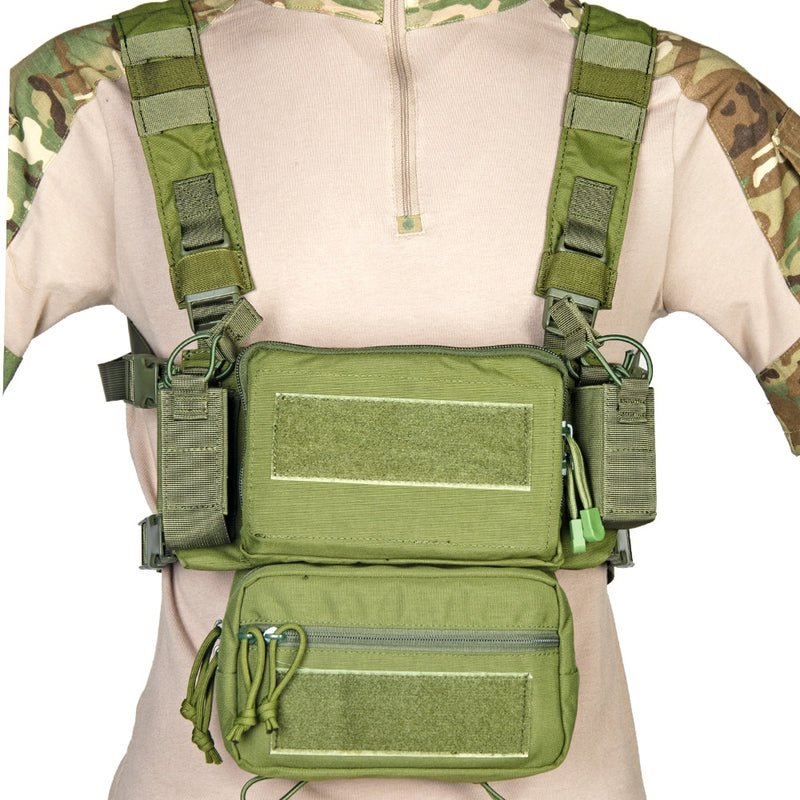 Tactical Micro Chest Rig Modular H Harness D3CR Paquete divertido SACK Pouch Chaleco de combate 5.56 Mag Airsoft