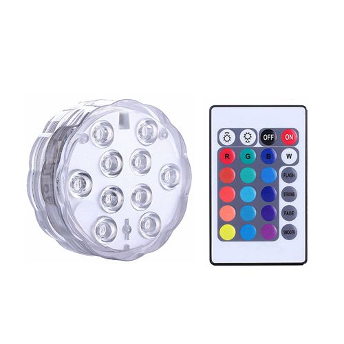 16 Colors Underwater LED Light Remote Control Submersible Lamp IP68 Waterproof Outdoor Garden Swimming Pool Bathroom Decoration