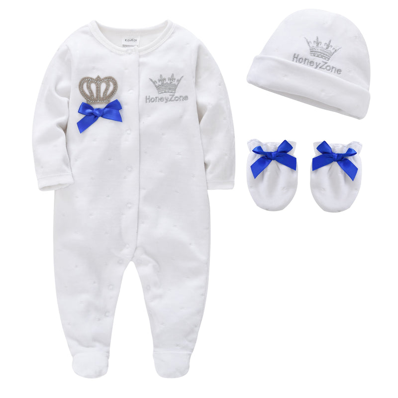 Conjunto de ropa para bebé niña, Pijamas para niño, bebe fille con sombreros, guantes, ropa suave transpirable de algodón, pijamas para bebé recién nacido