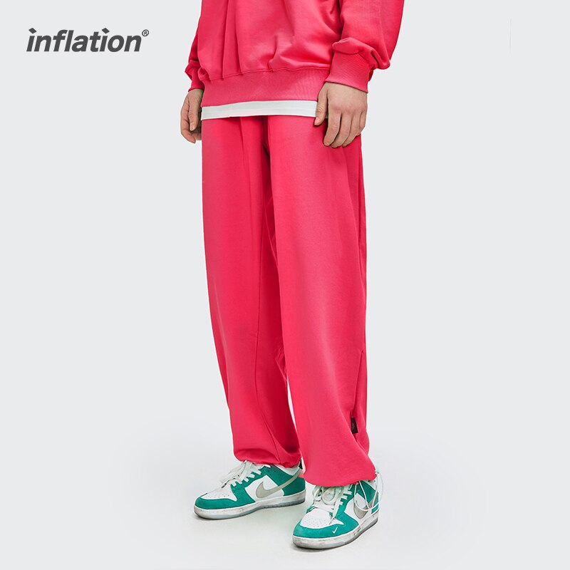 INFLATION Blank Cotton Sweatpants Men Streetwear Drawstring  Jogger Pants Unisex Leisure Track Pants Couple Sweatpant