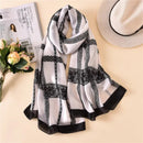 2022 180*90cm Women Scarf Summer Silk Shawl Lady Wrap Soft Female Europe Designer beach bandanna foulard muffler girl pareo