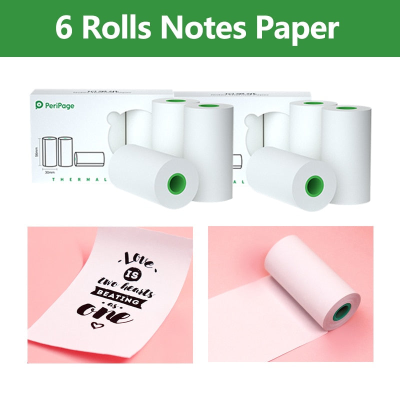 PeriPage Officical Thermal Paper Notes, Sticker, Bear Label, White Label, Photo Paper BPA Free Keep 3-10 Years