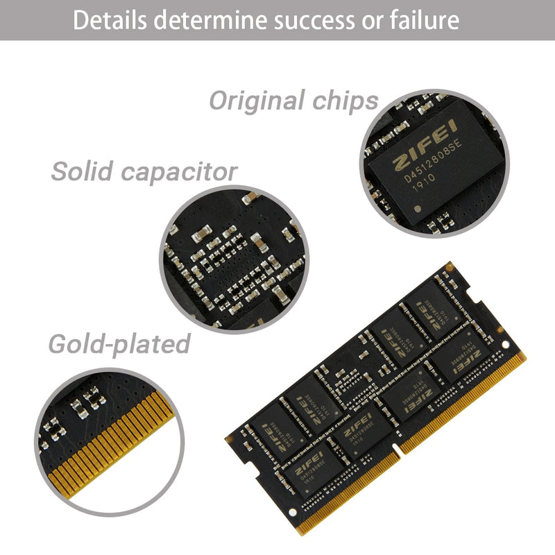 ZIFEI ram DDR4 8GB 16GB  32GB  2133MHz  2400MHz 2666MHz 3200MHz 260Pin SO-DIMM  for Laptop  memory