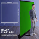 PYNSSEU 150cm*200cm Background Collapsible Green Screen Chromakey Backdrop Pull-up Stand For YouTube Video Game Virtual Studio