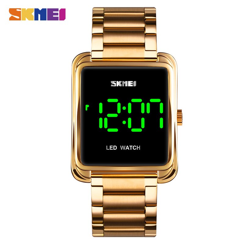 SKMEI LED Display Men Digital Wrist Watches 2020 Top Brand Luxury Stainless Steel Waterproof Male Clock Relogio Masculino 1505