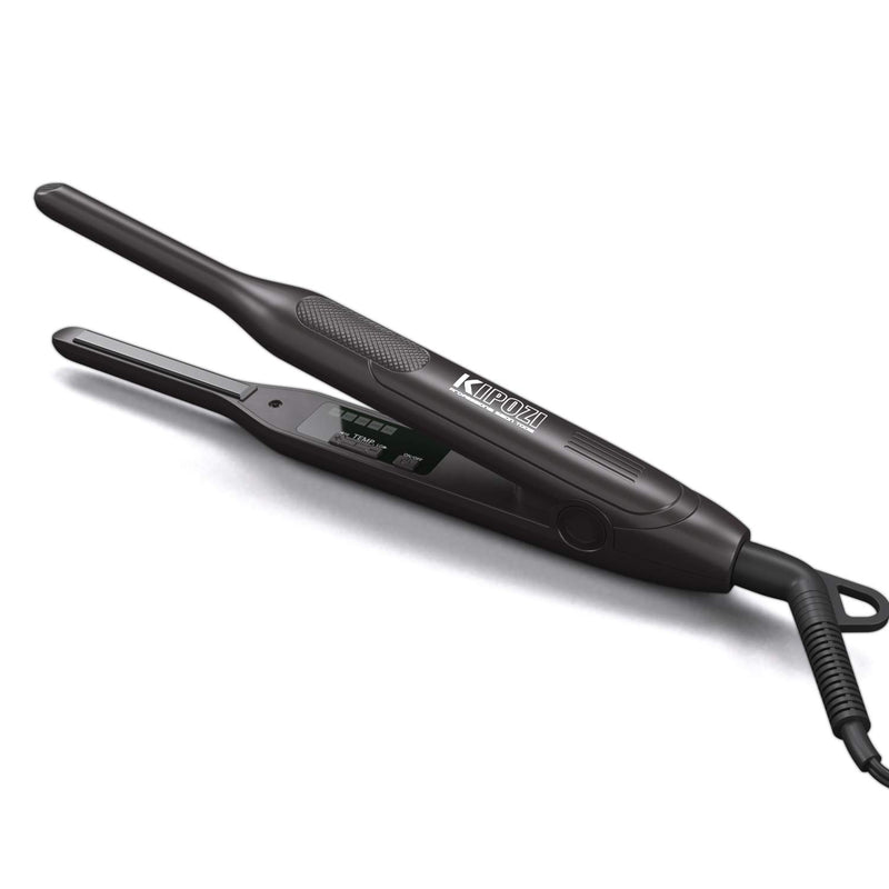 KIPOZI Titanium Small Hair Straightener Short Hair Pixue Cut Titanium Dual Voltage Flat Hair Iron Thin Pencil Bartglätter