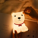 LED Night Lights Cute Dog Lamp Touch Sensor Remote Control RGB Kids Baby USB Lamps Bedroom Table Room Light Toy Bedside Decor