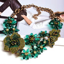 Statement Premium Halskette Zubehör Hochwertige handgemachte Mode Bunte Kristalle Strass Halsketten Schmuck für Frauen